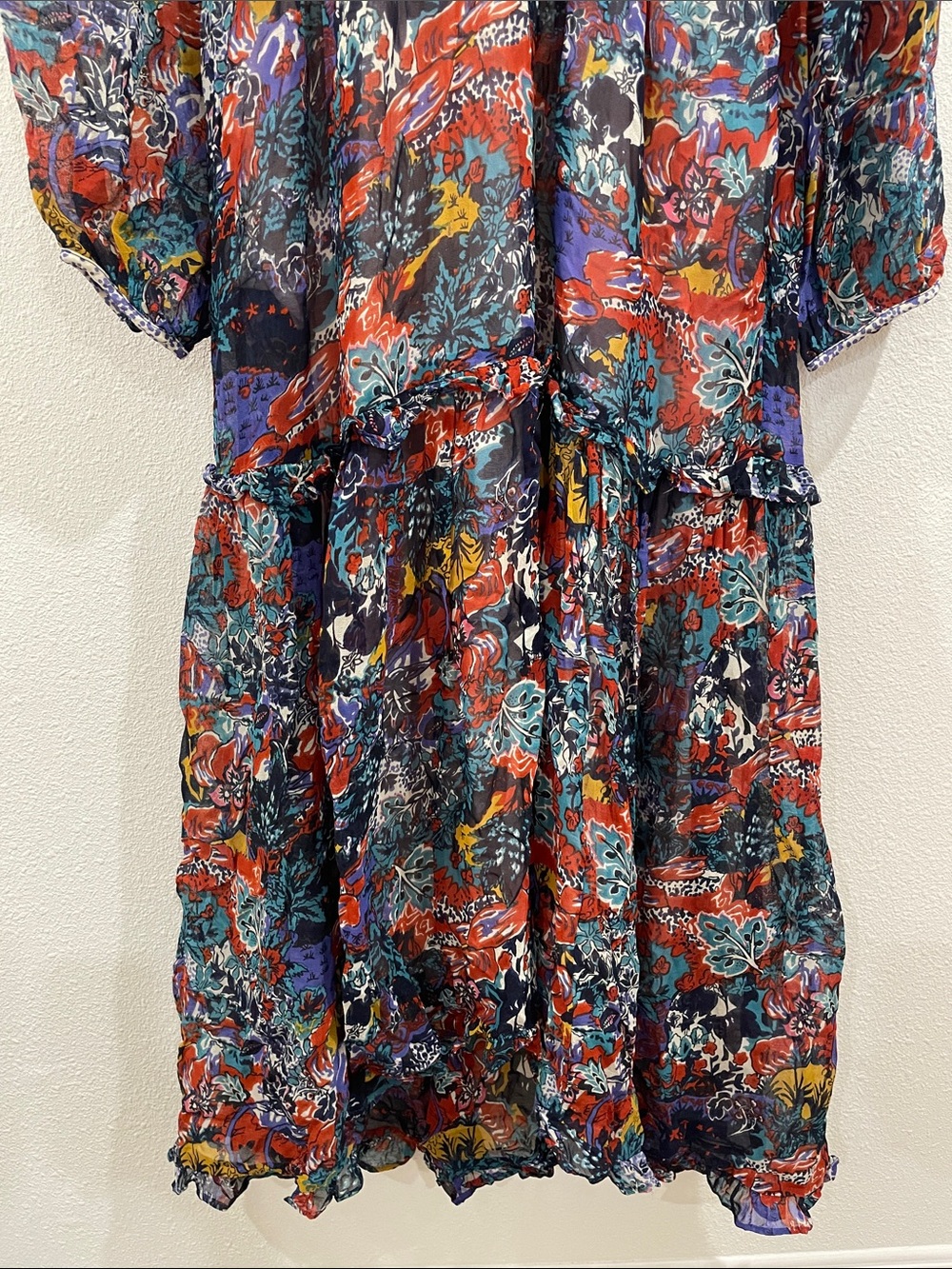 Anthropologie Maeve Annabella Floral Paisley Boho Colorful Maxi Dress 10 Boho - Picture 11 of 16